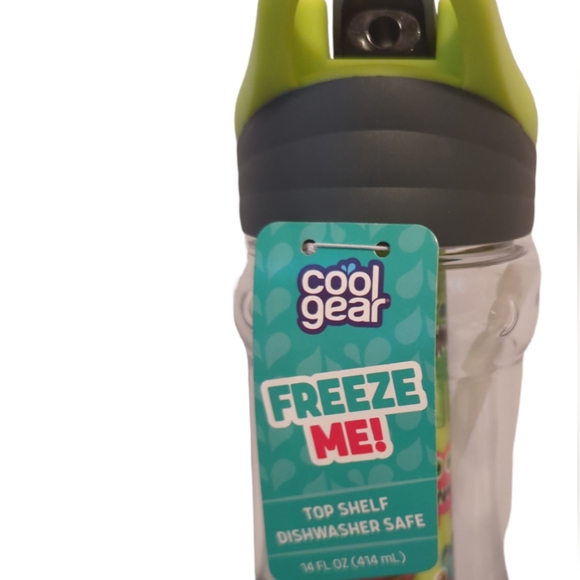 COOL GEAR 14oz Bottle with Freezer Stick Kids Green - Picture 4 of 4